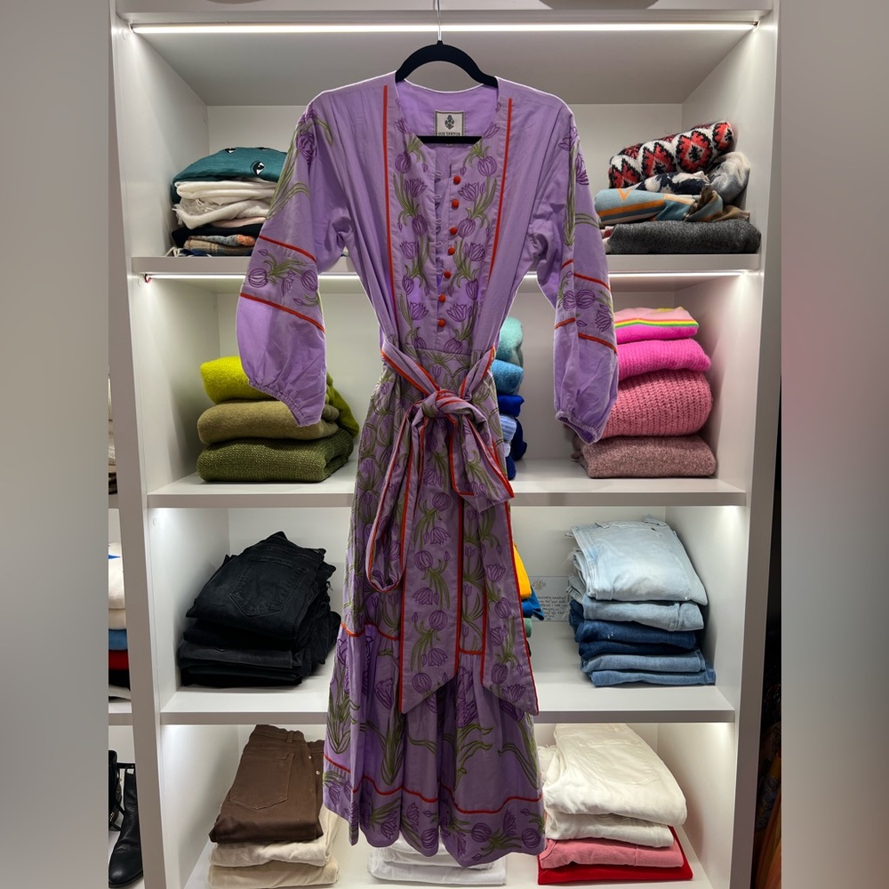 Sue Sartor purple tulip dress small 4/6